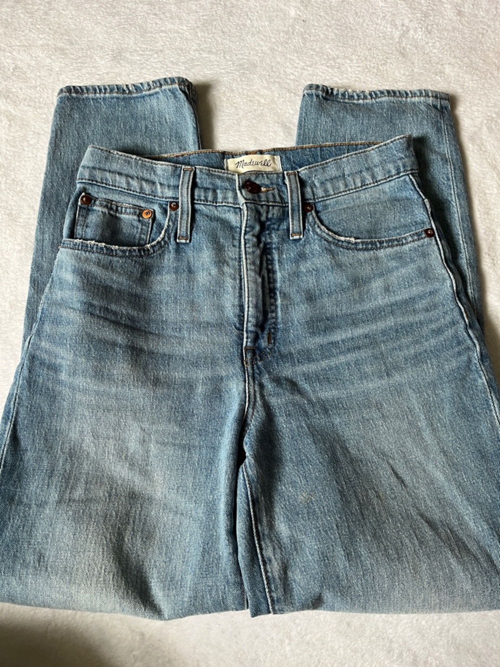 Madewell Light Blue Straight-Leg Jeans - Picture 3 of 12